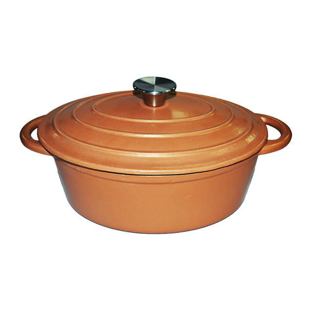低價中國廚房用鑄鐵搪瓷砂鍋與隨從裝飾