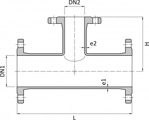 Tanan nga Flanged Tee