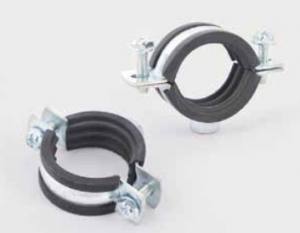 Heavy duty pipe clamp with rubber