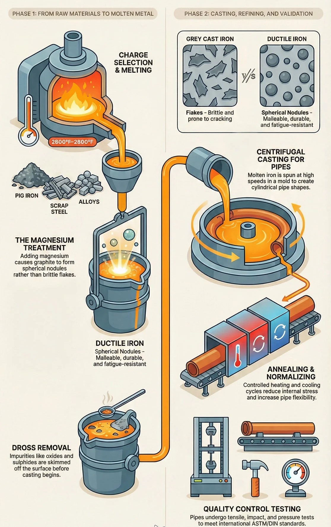 What is Ductile Iron Pipe Made of