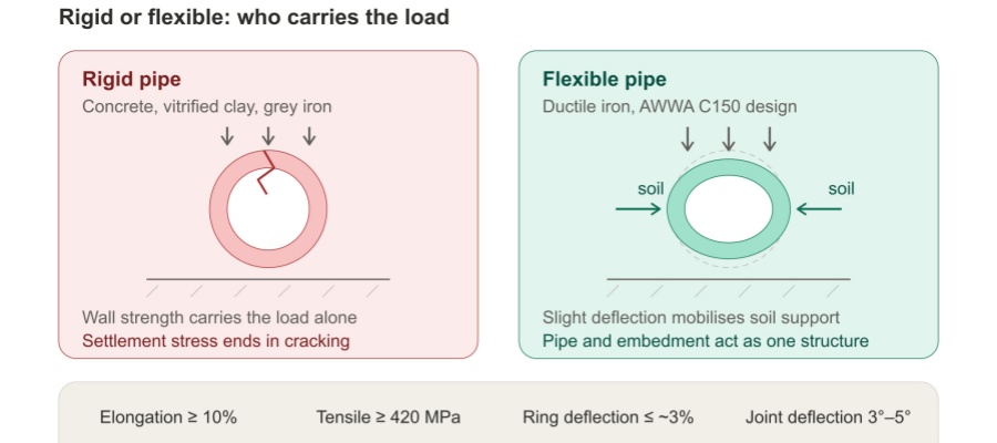 Is Ductile Iron Pipe Rigid or Flexible?