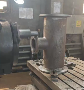 machined groove on ductile iron flange fitting